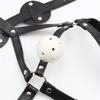 BDSM  Sex Mask Adult Toys Fetish Sex Toys Slave Headgearleather Harness Mouth Ball Blindfold