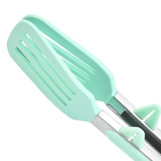 3 шт. щипцы для еды, прочные, удобные, термостойкие кухонные щипцы из нержавеющей стали с силиконовыми насадками для дома
