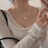 Женское минималистичное колье с сердцем, регулируемая затягивающаяся цепочка на ключицы, стиль Ins, тонкое ювелирное изделие