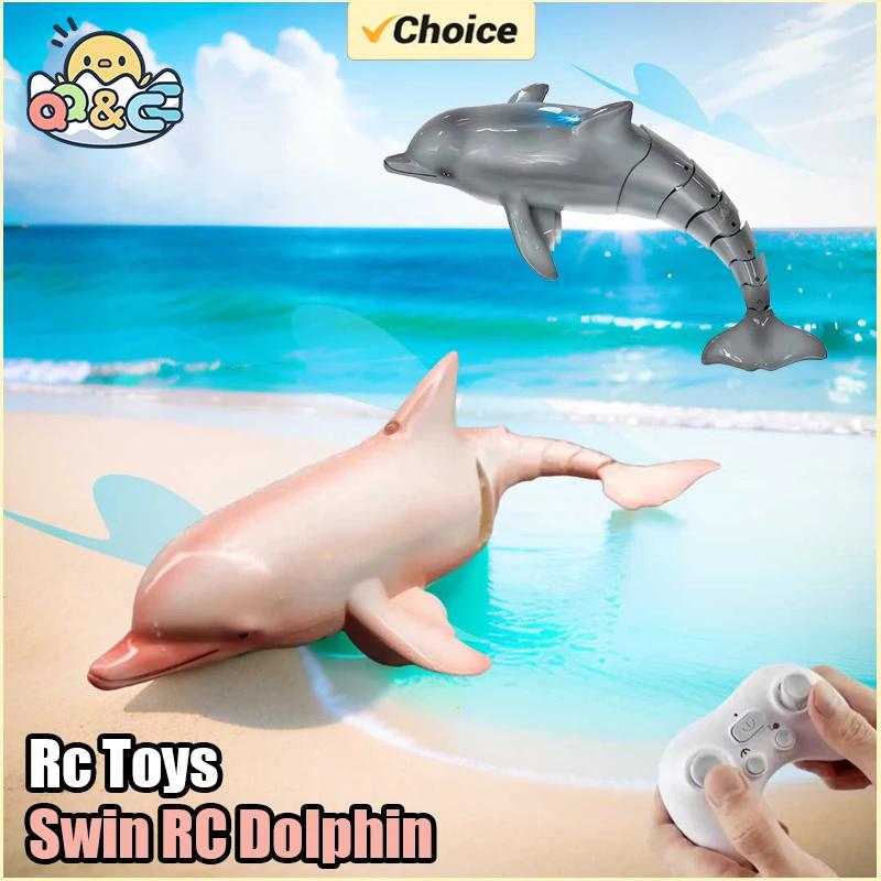 Нетоксичный Дельфин на Радиоуправлении 2.4G Симуляция RC Животные Лодка Игрушка Электрический Радиоуправляемый Корабль Водные Игрушки для Улицы Для Детей Подарки Детям