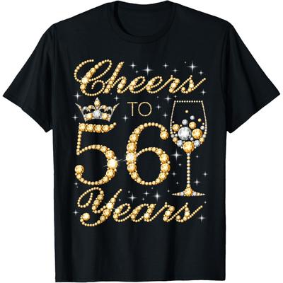 С 56-летием, 56-й день рождения королевы, футболка для 56-летних