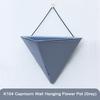 Fashion Triangular Wall Mounted Flower Pots Self Watering Hanging Basin for Plants Lazy Flowerpot Office Home Garden Accessories