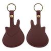 Держатель медиатора в форме гитары, чехол из искусственной кожи для медиатора, переносная сумка для хранения медиатора