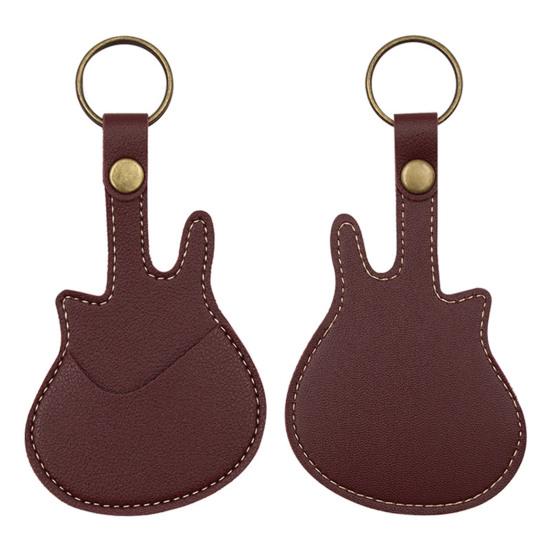Держатель медиатора в форме гитары, чехол из искусственной кожи для медиатора, переносная сумка для хранения медиатора