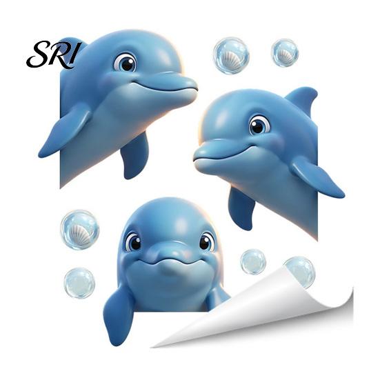 Window Sticker Transparent under The Sea Mermaid Clings Ocean Animal Whale Turtle Octopus Reusable Decoration Seahorse Anti-Collision Glass