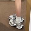 Niche Silver Dad Shoes Женская весенняя новинка Ins Модные легкие кроссовки на платформе для отдыха и спорта