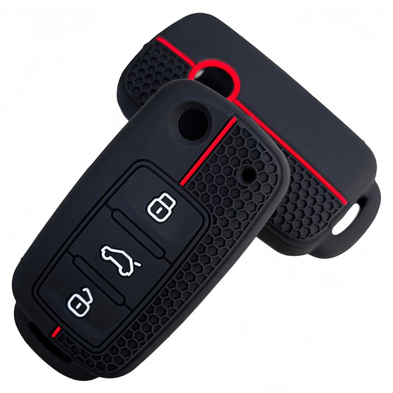 Силиконовый чехол-обложка для автомобильного ключа для Vw Volkswagen Polo Golf Passat Beetle Tiguan Jetta Seat Leon Altea Skoda Octavia Kodiaq