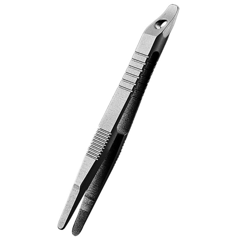 Титановый пинцет Карманный пинцет Мини Пинцет из титанового сплава Зажимной пинцет Инструменты для выживания для путешествий на открытом воздухе, кемпинга, походов, дома