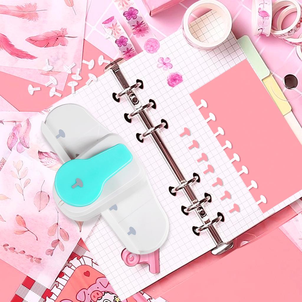 Binder Planner Puncher Board 3 2 Holes Mushroom Border Hole Puncher Decor Lace Edges Paper Cutter for Scrapbooking Card Making