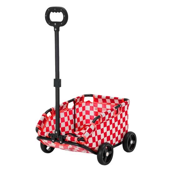 Коляска для домашних животных, тележка для собак, 4 колеса, складная коляска для маленьких собак и кошек, тележка для прогулок с домашними животными