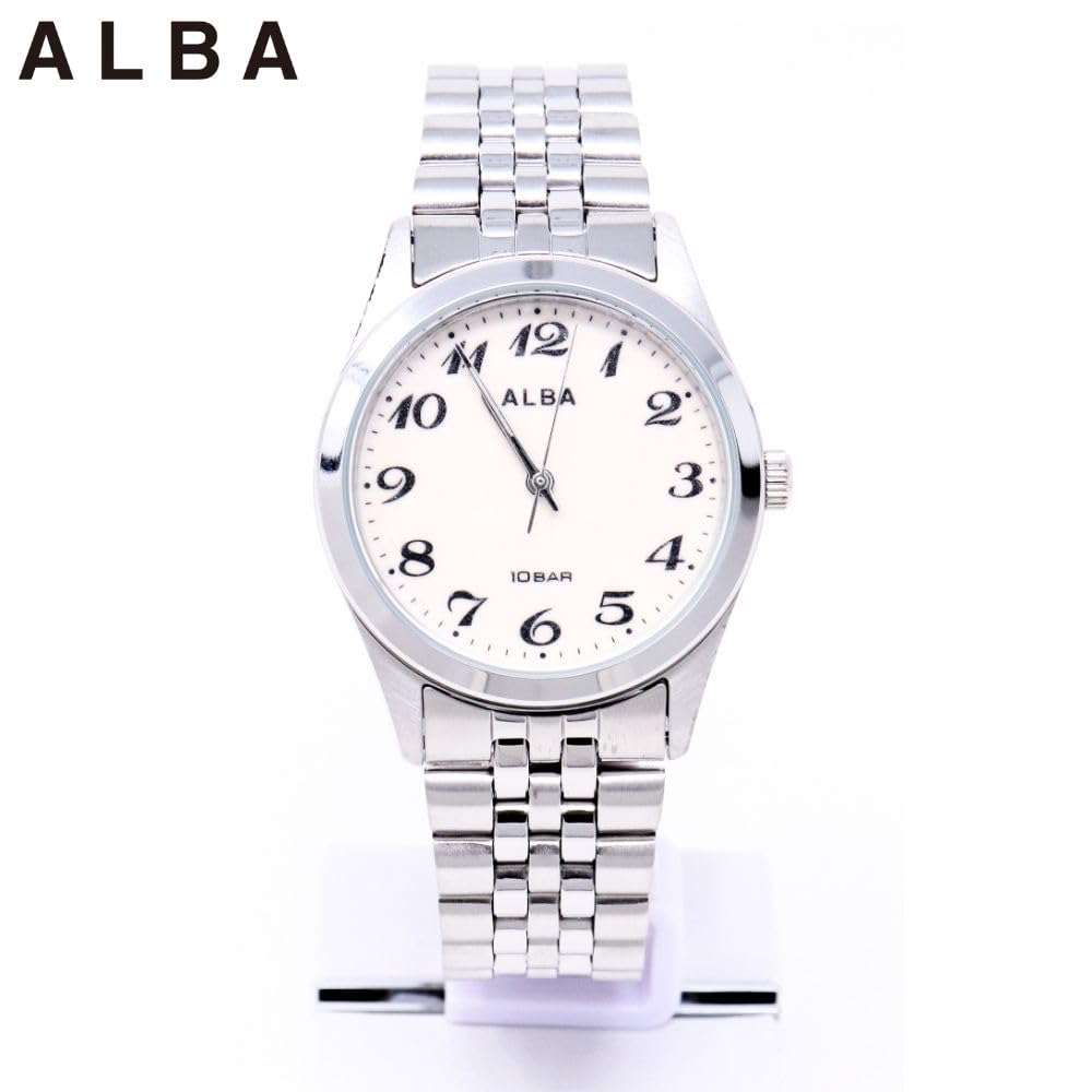 Часы Seiko Watch Alba, кварцевые, из нержавеющей стали, водонепроницаемые, для повседневной жизни, аналоговые, SEIKO ALBA, мужские (10 АТМ) (Серебряный (АЕФК425))