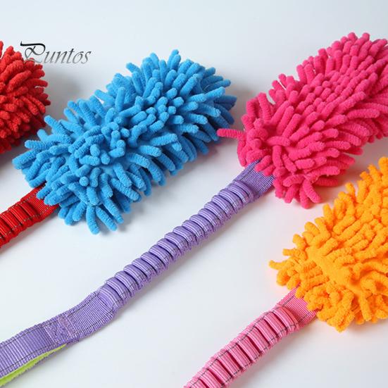 Прочные игрушки для собак с ручками Веревочная игрушка, Прочная интерактивная плюшевая перетягивалка Усиленные ручки, Жевательная игрушка для чистки зубов из полиэстера для маленьких и больших собак