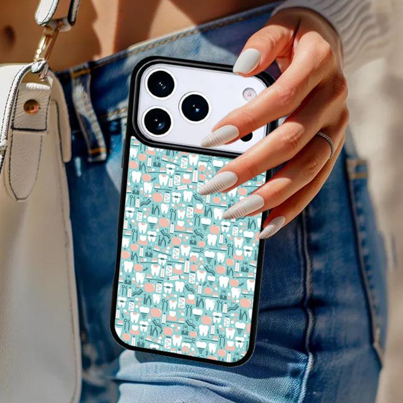 Чехол для телефона Стоматолог Зуб Стоматологический Гигиенист Для iPhone 17 Air 14 15 13 12 Max Чехол Для Apple 14 15 16 16e 11 Pro Max Plus