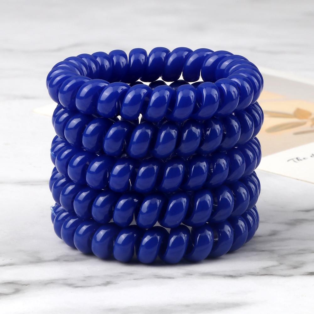 5 шт./набор Эластичные конфетные цвета Телефонный провод Простые женские резинки для волос Веревка для волос для детей Девочек Скранчи Повязка на голову Жевательная резинка Подарки