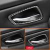 Carbon Fiber Car Door Inner Handle Panel Trim Frame Decoration Sticker For BMW 3 Series E90 E92 2005-2012 Interior Accessories