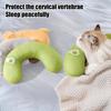 Cat Pillow for Indoor Cats Soft Fluffy Cat Calming Pillow Half Donut Cuddler U-Shaped Cat Sleeping Pillow Bed for Cat Cervical Protection