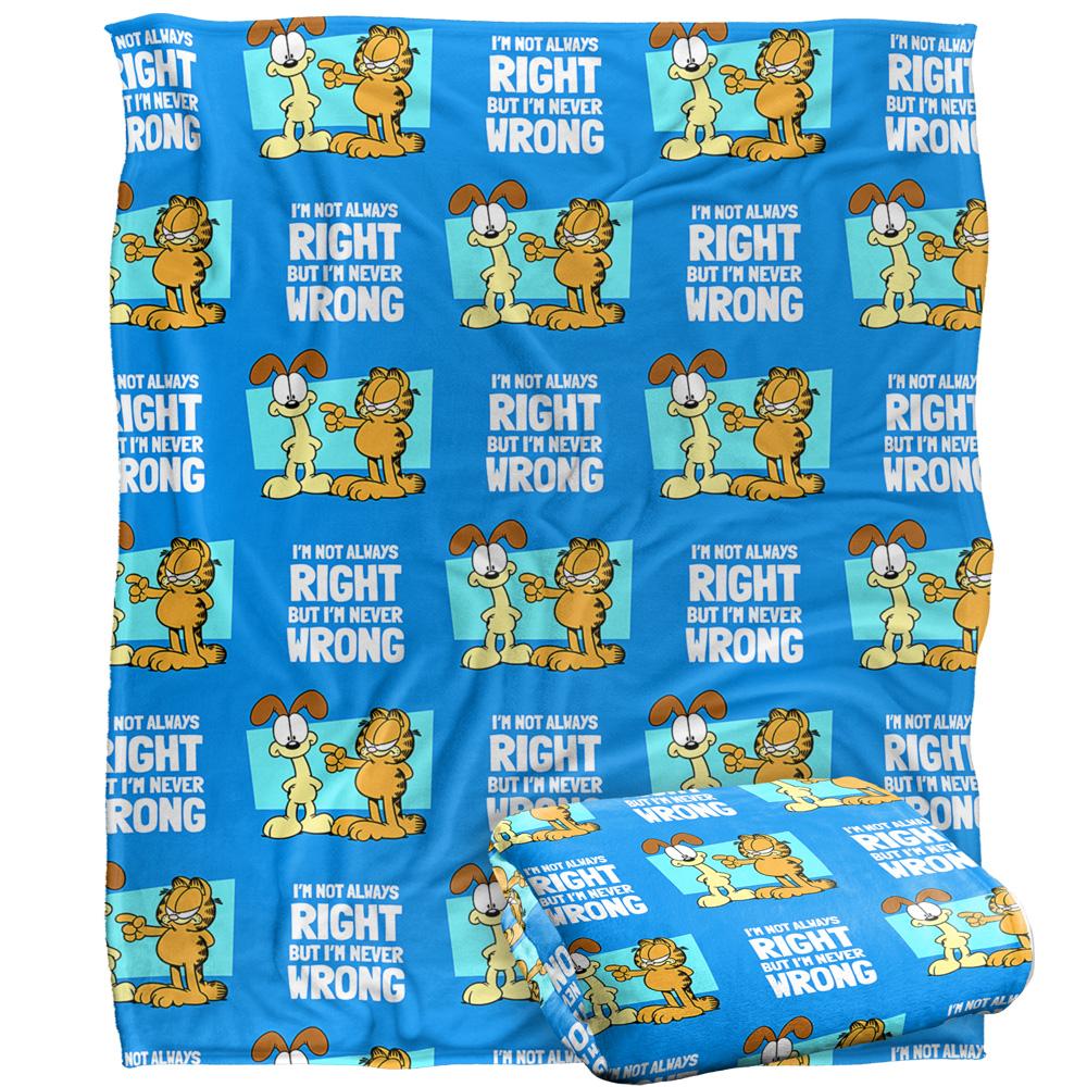 Garfield Not Always Right Silky Supersoft Blanket