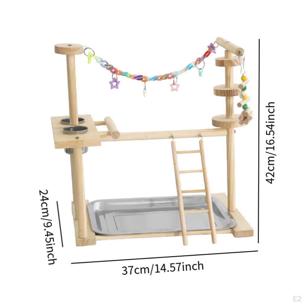 Parrot Playground, Parakeet, Bird Play Stand, Exercise Toy, Gym, Stand for