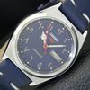 АВТОМАТИЧЕСКИЕ ВИНТАЖНЫЕ ВОССТАНОВЛЕННЫЕ ЧАСЫ SEIKO 5 JAPAN 6309A МУЖСКИЕ С СИНИМ ЦИФЕРБЛАТОМ a441374-5