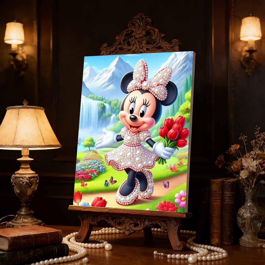 Disney Жемчужная живопись Минни Горный Цветок Море Водопад Креативное Искусство 5D Жемчучная Вышивка Набор для Вышивания Крестиком Ручная Работа DIY Декор Дома и Комнаты Подарок