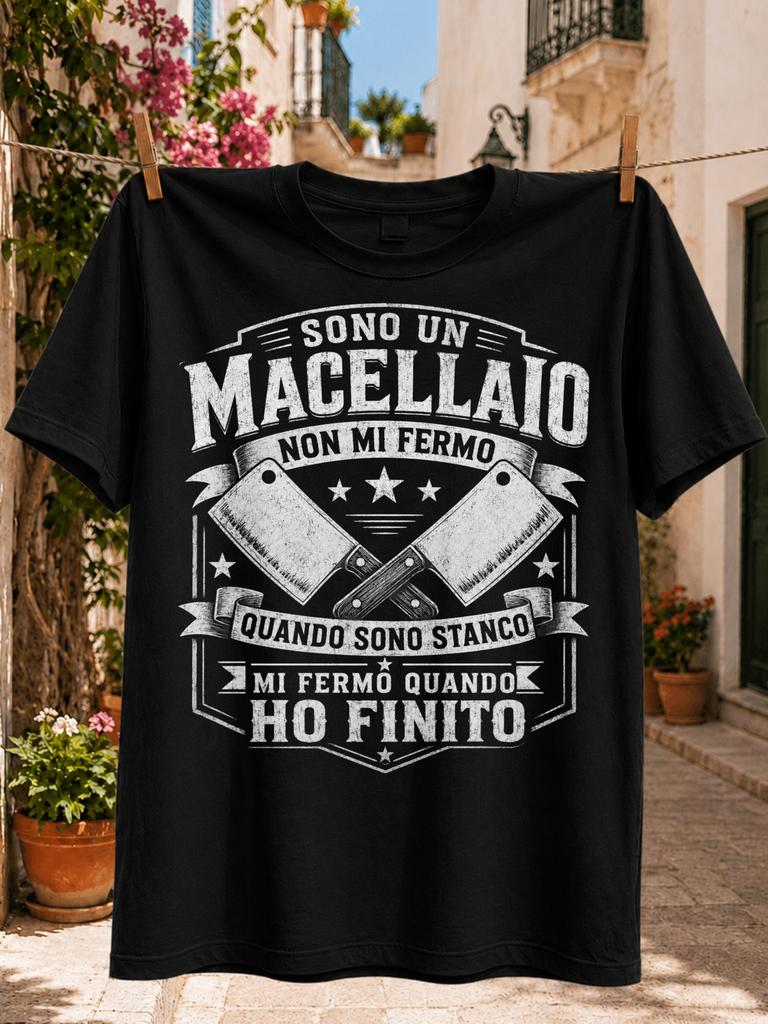 Italian Butcher Work Quote Crossed Cleavers Layout And Monochrome Vintage Art Unisex All Unisex All Tshirt