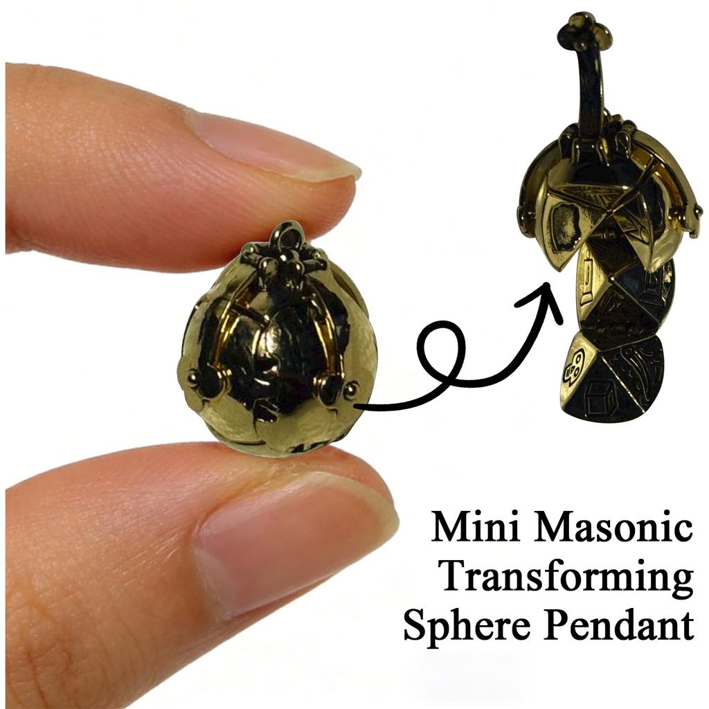 Подвеска в виде трансформирующейся сферы, Винтажное складное ожерелье-шар для мужчин и женщин, Уникальная подвеска-трансформер с возможностью преобразования сферы в крест, Подарок-трансформирующееся украшение