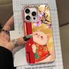 Retro Lucky Cute Cat Flower Girls Phone Case for Iphone 16 15 14 7 8 Plus 13 11 12 Pro Max X XS XR SE 2022 2020 16e Back Cover
