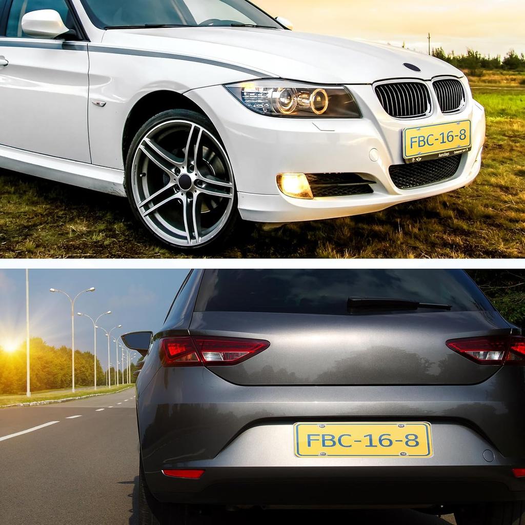 2 Pack Clear License Plate Covers Unbreakable License Plate Protector Clear Flat Cover Frame Shields With Screws