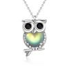 Original S925 Sterling Silver Owl Necklace Female European and American Niche Design Moonstone Pendant Clavicle Chain