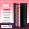 Настраиваемая 68-клавишная проводная механическая клавиатура с RGB-подсветкой, 2,4G+BT, с возможностью горячей замены, низкопрофильные пластиковые клавиши, для игрового компьютера