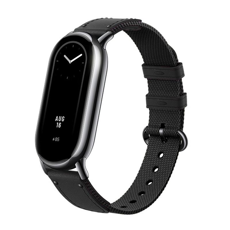 Ремешок для браслета Xiaomi Mi Band 8, модный кожаный сменный браслет Miband 8, NFC, нейлоновый браслет Mi Band 8