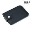 Модный Кожаный Держатель для ID-карт и Кредитных Карт с RFID-защитой Однотонный Тонкий Карманный Кошелек Чехол Держатель для Бейджа UNISEX