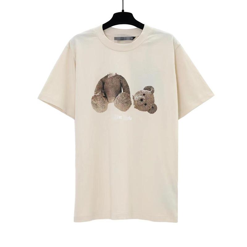 Manufacturer wholesale tide brand angel severed head teddy bear printed T-shirt loose men and women ins couple letter short sleeves