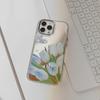 Temperament Gentle Blue Tulip IPhone16 Suitable for 14promax Apple 15 Mobile Phone Case Flower Makeup Mirror 11 Hard