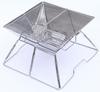 Portable Stainless Steel Folding BBQ Grill and Wood Stove for Outdoor Camping