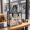 Vintage Floral Print Women Tote Bag Casual Daily Shoulder Bag for Shopping Outdoor