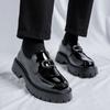 Мужская обувь, летняя, новая, британский стиль, деловая, повседневная, кожаная, на платформе, увеличивающая рост, одна педаль, обувь Doudou Tide 1061-R