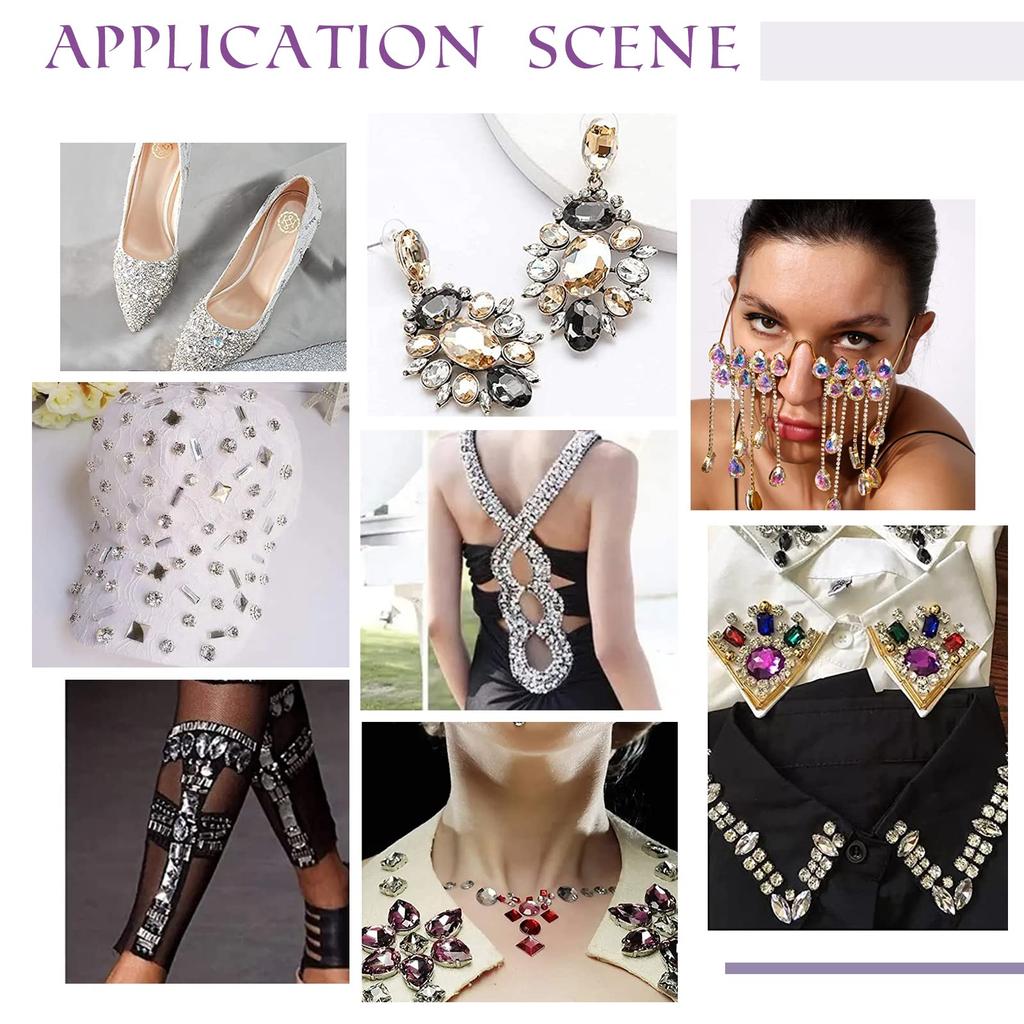 PH PandaHall 362 Плоский бисер для шитья 16 сверкающих аксессуаров Декоративный материал для самостоятельного изготовления сумок Украшения Стразы, детали, детали, типы, камни, детали,