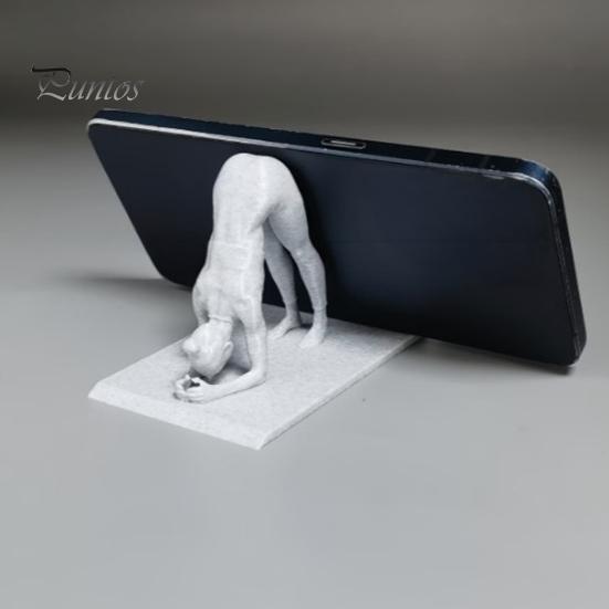 3D-печатная фигурка йоги в форме подставки для телефона, креативная настольная скульптура, текстура под натуральный камень, современное настольное украшение, декоративный элемент,
