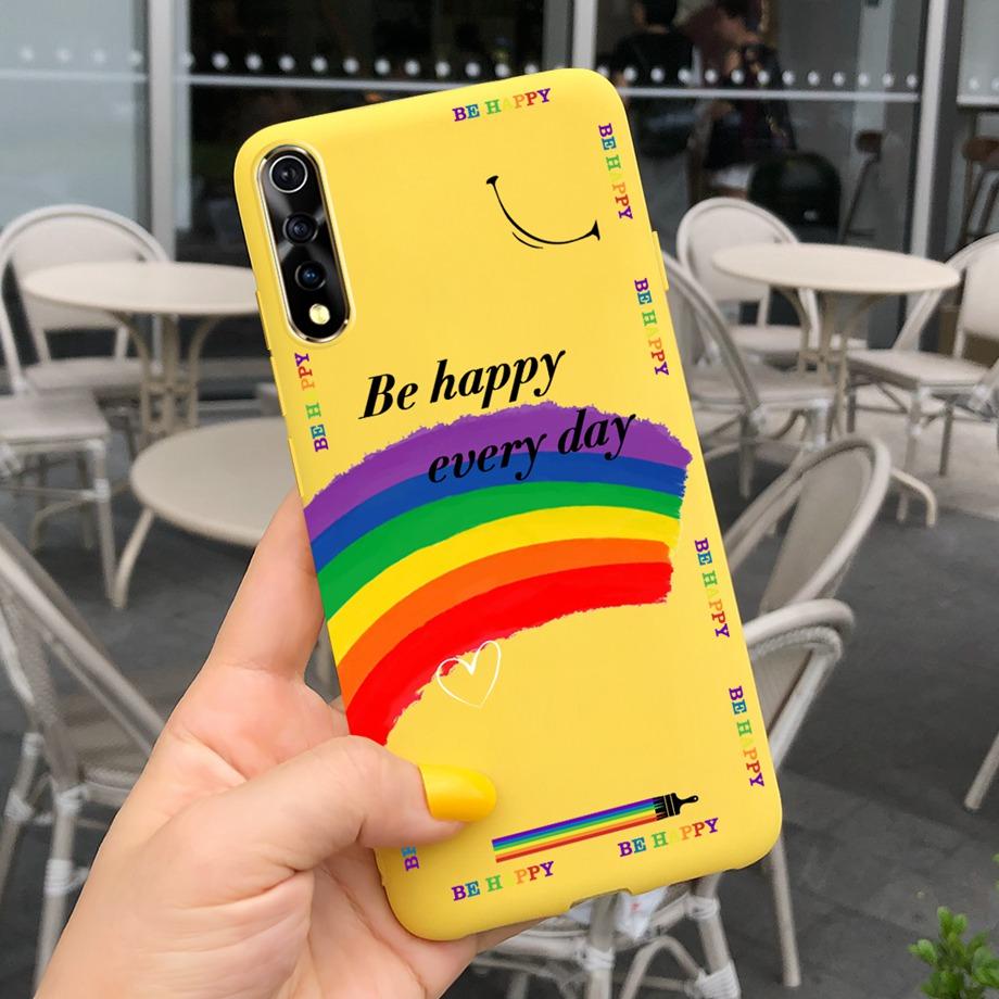 Чехол для vivo 1907 6.38" Цветочная задняя крышка Для vivo S1 Силиконовый Мягкий ТПУ Модный Чехол для Телефона Для Vivo1907 Милый Парный Fundas
