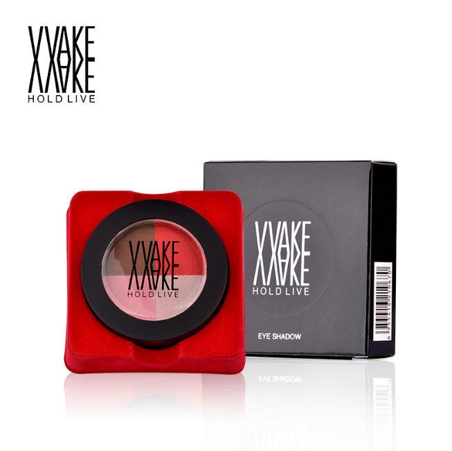 Палетка теней для век из 4 цветов: Дымчатые и нюдовые землистые тона, матовый финиш (H67)