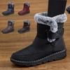 Women's Winter Faux Fur Lined Snow Boots Outdoor Non Slip Ankle Boots Waterproof Fleece Lined Short Booties Casual Warm High-Top Shoes for Female