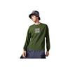 Li Ning Embroidered Text Loose Fit Round Neck Long Sleeve T-Shirt Men Tops Moss-Green AHSR921-3