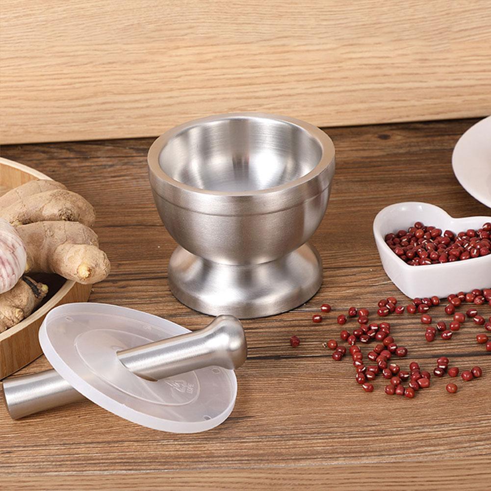 Stainless Steel Manual Garlic Press Food Safe Manual Garlic Grinding Bowl Kitchen Supply