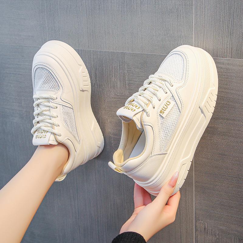 New Fashion Women's Casual Vulcanized Shoes New Trend Versatile Thick-soled Shoes Women's Breathable Tennis Shoes Zapatos