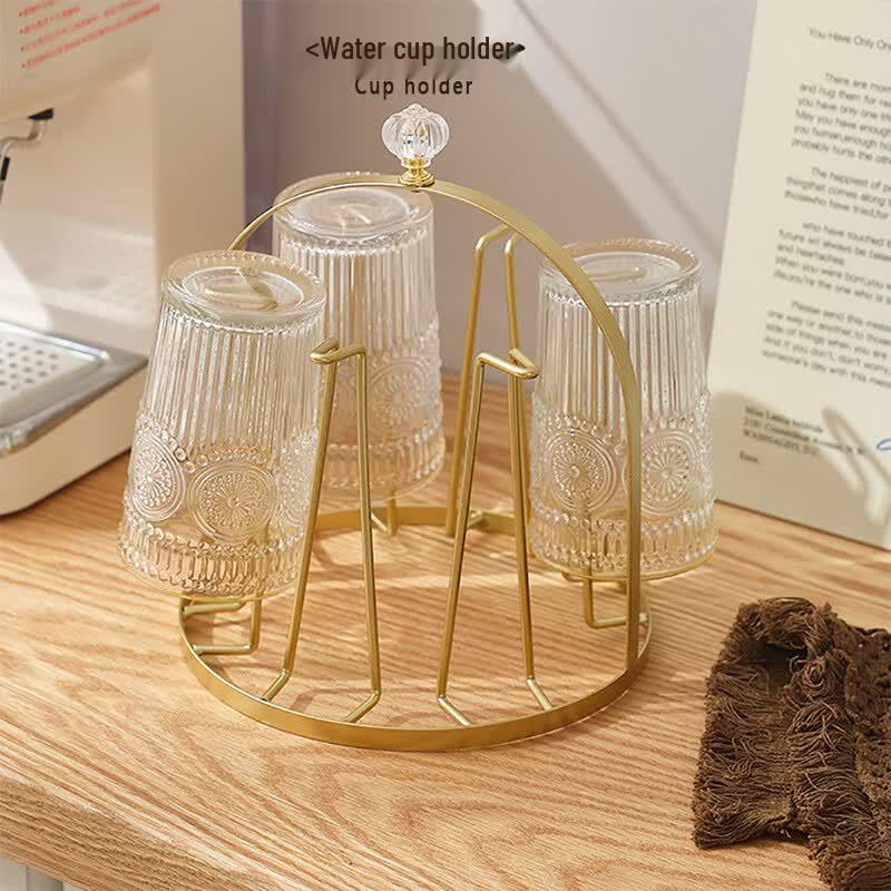 Desktop Glass Cup Holder Tray