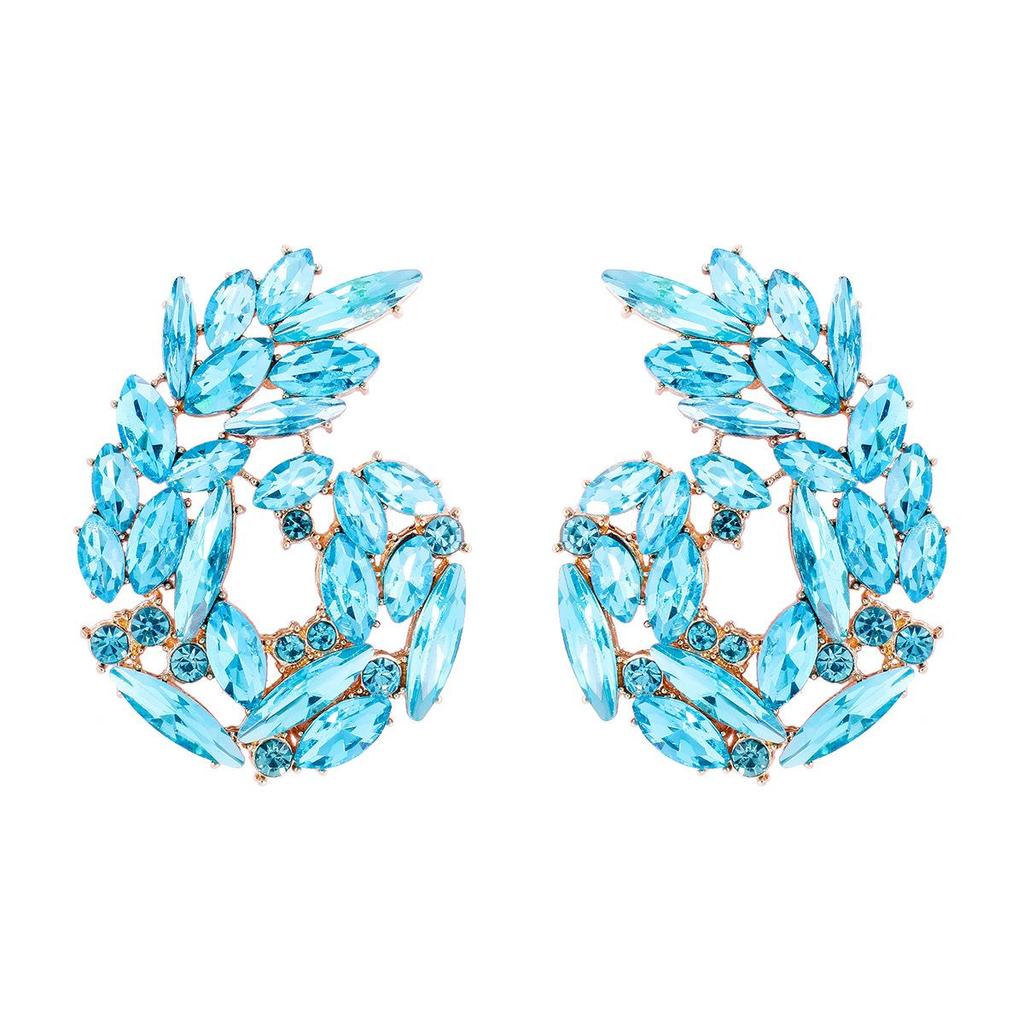 Pinkdudu Модные красочные преувеличенные серьги-капли со стразами, новые висячие серьги с цветами в стиле бохо для женщин, ювелирные изделия, подарки PD1836