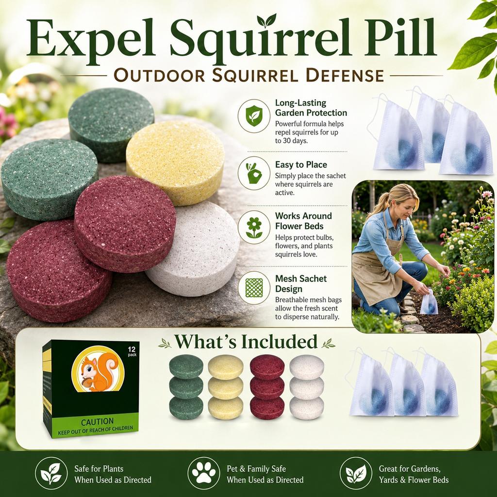 Squirrel Pellets, 12 Pack for Outdoor Garden Use