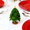 Christmas Tree Trivet Set 3D Printing Christmas Tree Coasters Green Xmas Trees Trivet with Star Stirring Stick for Hot Dishes Pot Bowl Teapot