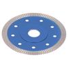 Алмазный пильный диск для угловой шлифмашины с фланцем для резки фарфоровой плитки, керамики, сетчатый волновой 115 мм синий